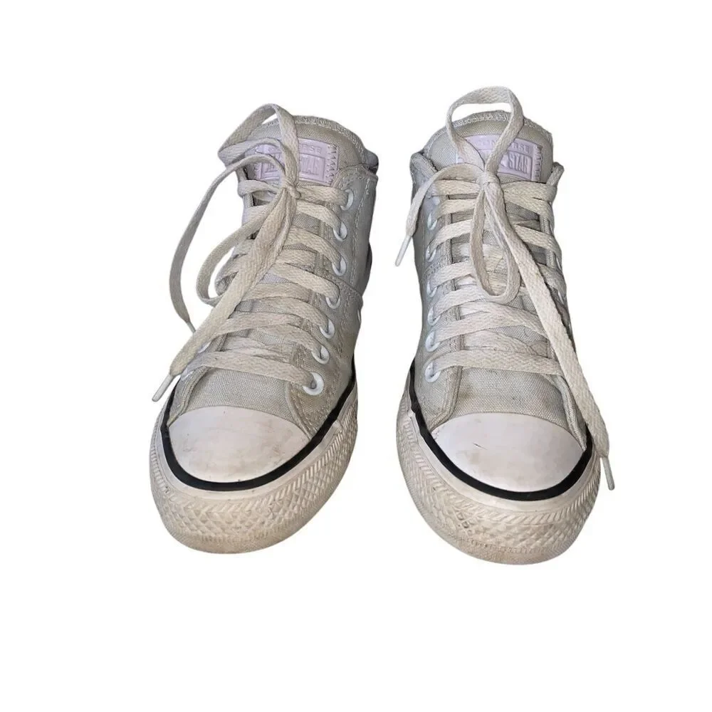 Converse Chuck Taylor All Star Madison Mid Top Womens Shoes Wolf Grey White